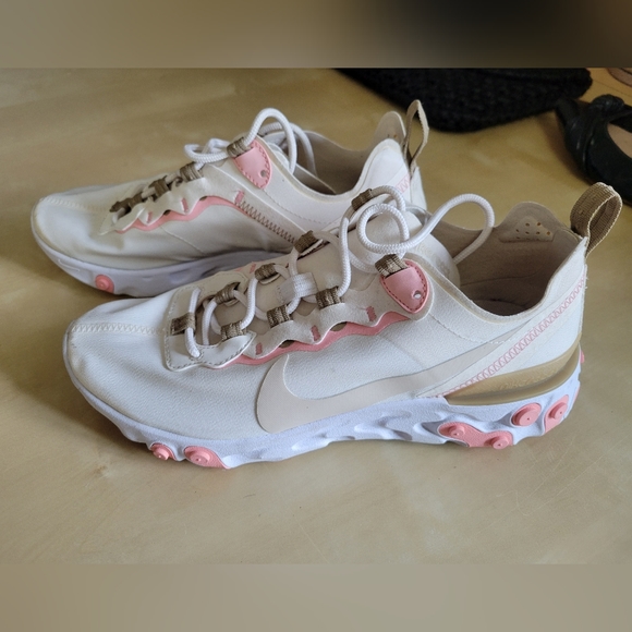 Nike React Element 55 'Phantom' Cream/Pink Barbiecore US Size 7 - Picture 11 of 13